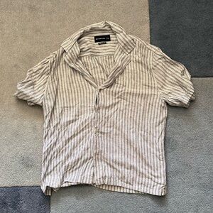 Abercrombie Linen Camp Collar Shirt